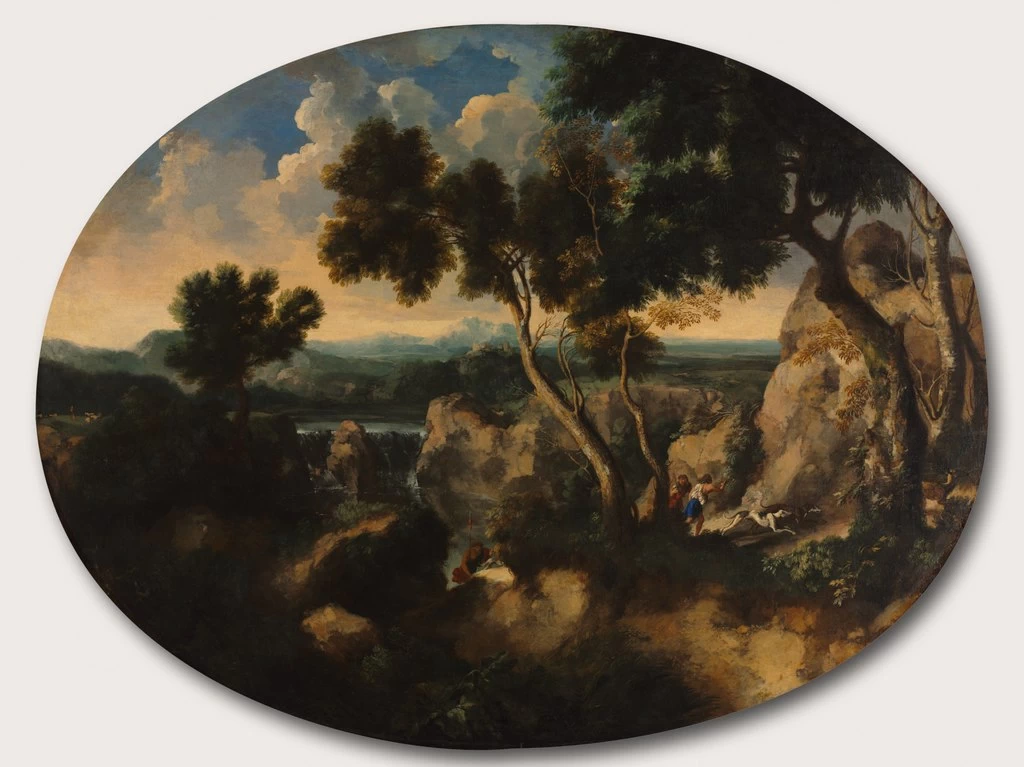 Paesaggio roccioso con cacciatori - Cleveland Museum of Art